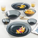 Borosil Aura Glass Dinner Set, Grey