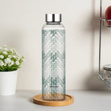 Borosil Neo Narrow Mouth Vista Glass Bottle 550ml - Silver Lid