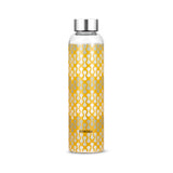 Borosil Neo Narrow Mouth Vista Glass Bottle 550ml - Silver Lid
