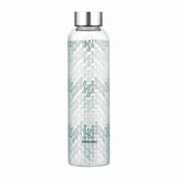 Borosil Neo Narrow Mouth Vista Glass Bottle 550ml - Silver Lid
