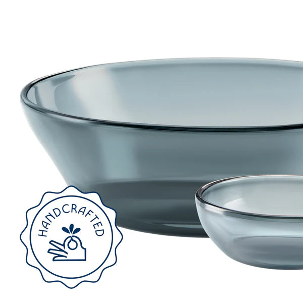 Borosil Aura Glass Small Pudding Set, Grey, 7 pc