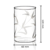 Borosil Cut Glass Bouquet Large Set of 6, 350ml