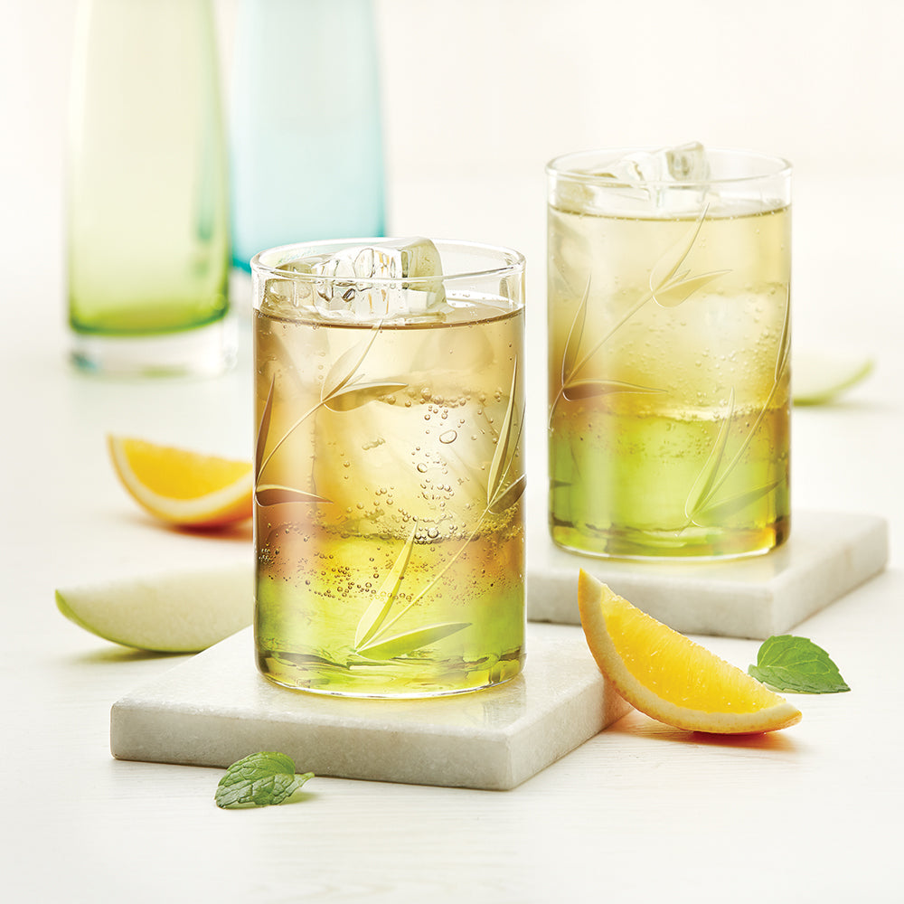 Borosil Cut Glass Bouquet Large Set of 6, 350ml