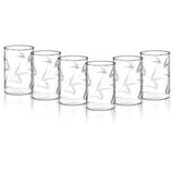 Borosil Cut Glass Bouquet Large Set of 6, 350ml
