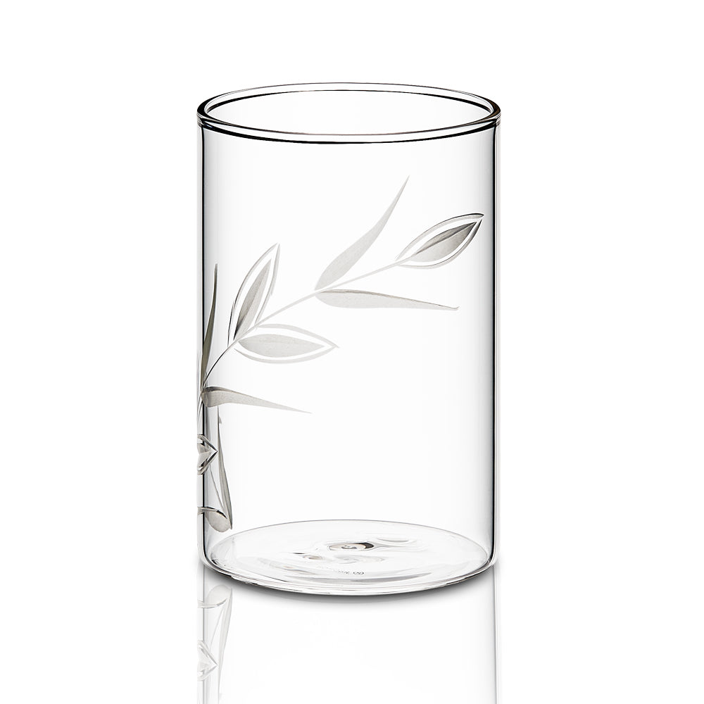 Borosil Cut Glass Creeper Large Set of 6, 350ml