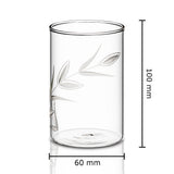 Borosil Cut Glass Creeper Large Set of 6, 350ml