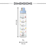 Borosil Cosmic Wide Mouth Printed Glass Bottle