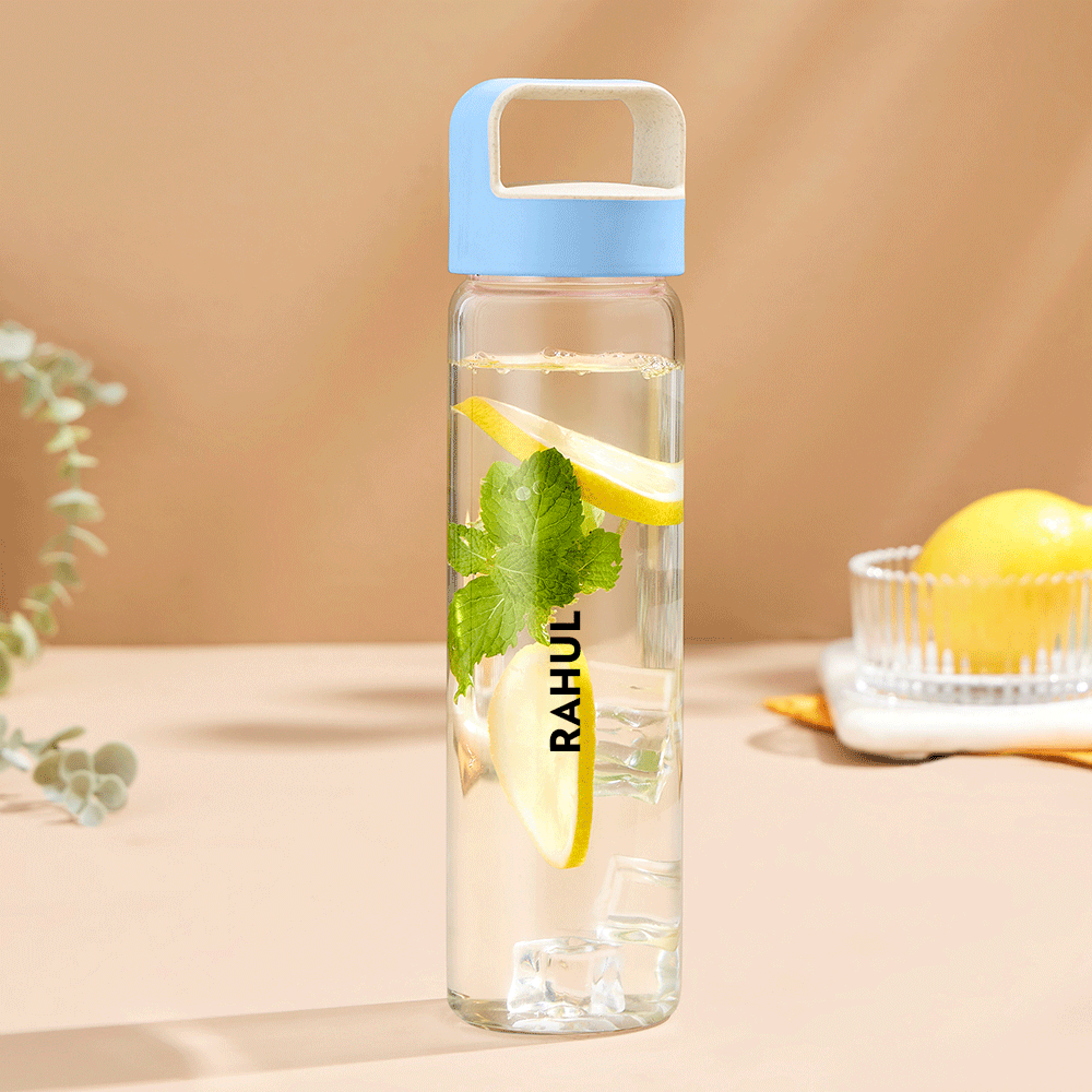 Borosil Personalised Neo Borosilicate Clear Glass Bottle
