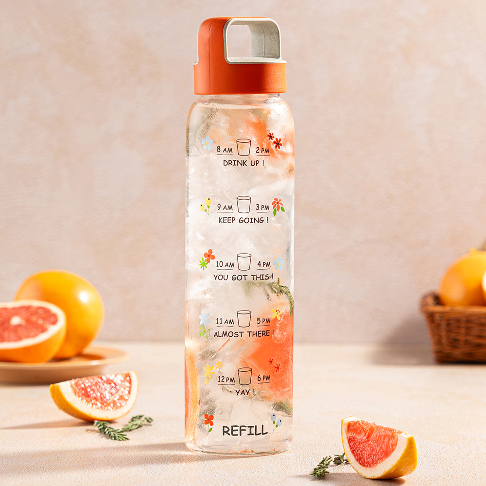 Borosil Cosmic Wide Mouth Printed Glass Bottle
