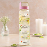 Borosil Cosmic Wide Mouth Printed Glass Bottle