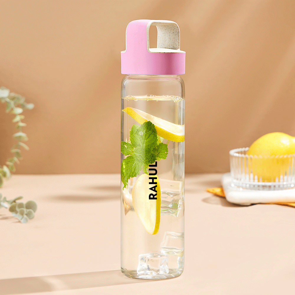 Borosil Personalised Neo Borosilicate Clear Glass Bottle