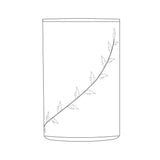 Borosil White Krip Glass Set of 6