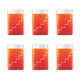 Borosil White Krip Glass Set of 6