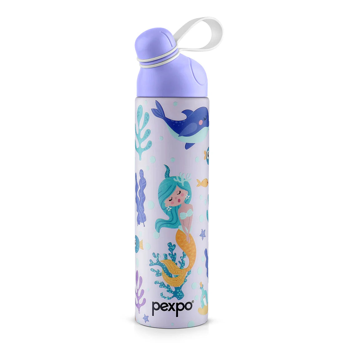 Pexpo Pico Art Stainless Steel Bottle | Tri-Ply Vacuum Insulated Hot & Cold Flask | For Kids 470 ML