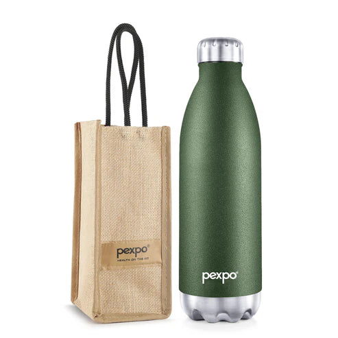 Pexpo Electro Thermo Steel Bottle | Tri-Ply Vacuum Insulated Hot & Cold Flask | For Daily Use