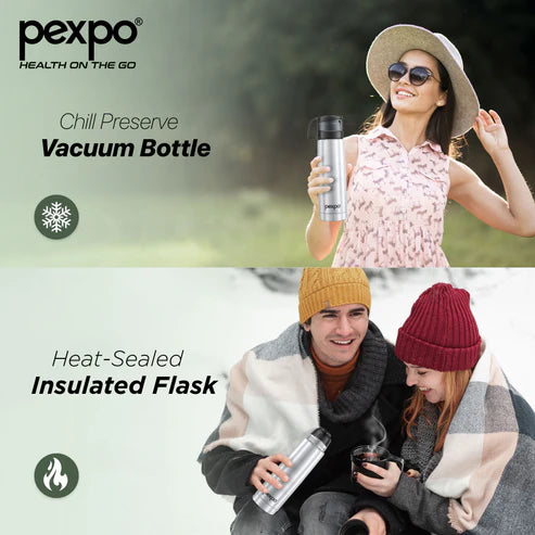 Pexpo Ferrero Thermo Steel Flask | Tri-Ply Vacuum Insulated Hot & Cold Bottle