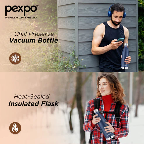 Pexpo Extreme Hot & Cold Water Bottle Black Knight 830 ML