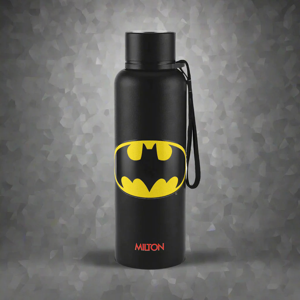 Milton Batman 3D UV Printed Aura Thermosteel Bottle Black 725ML