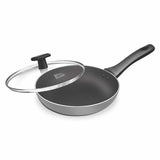 Milton Black Pearl Induction Fry Pan With Lid Black