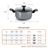 Milton Biryani Pot Blackpearl Induction 22 cm