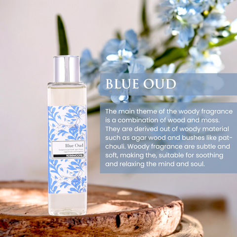 Rosemoore Blue Oud Scented Reed Diffuser Refill Oil 200 ml