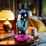 Pexpo Bravo Thermo Steel Bottle | Tri-Ply Vacuum Insulated Hot & Cold Flask - Plant-themed Art 700 ML
