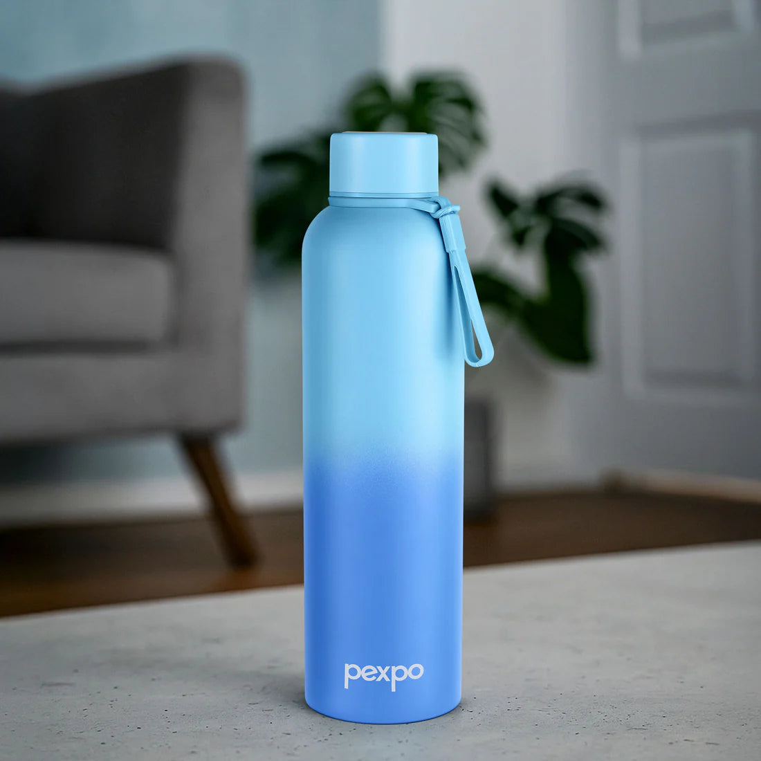 Pexpo Bravo Thermo Steel Bottle | Tri-Ply Vacuum Insulated Hot & Cold Flask - Ombre Design 1000 ml