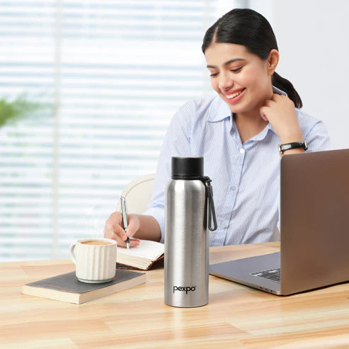 Pexpo Bravo Thermo Steel Bottle | Tri-Ply Vacuum Insulated Hot & Cold Flask