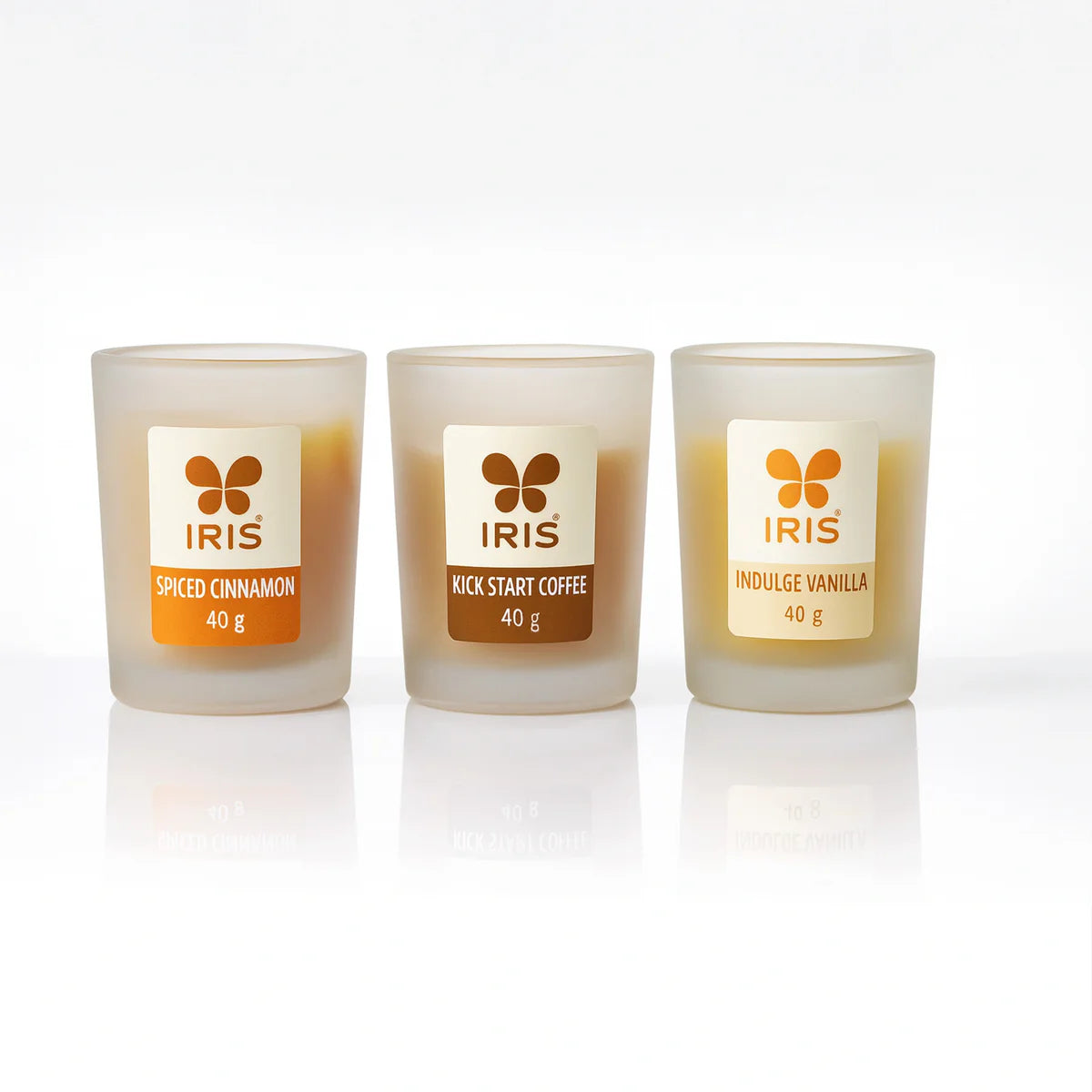 IRIS Bistro Glow Frosted Glass Candle Gift Box 40gm
