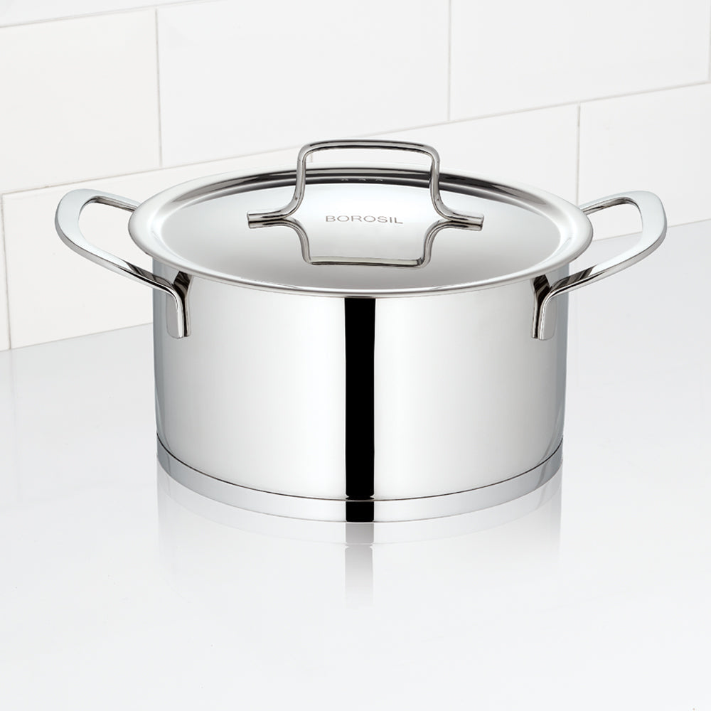 Borosil Cookfresh Stainless Steel Casserole with Lid