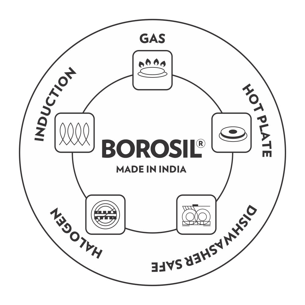 Borosil Cookfresh Stainless Steel Casserole with Lid