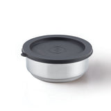 Borosil Carryfresh Round Stainless Steel Lunchbox, Set of 2, 280ml + 180ml (Large)