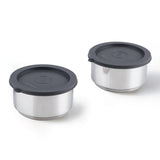 Borosil Carryfresh Round Stainless Steel Lunchbox Set of 2, 280ml