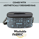 Borosil Carryfresh Round Stainless Steel Lunchbox Set of 4, 280ml x 2 + 180ml x 2