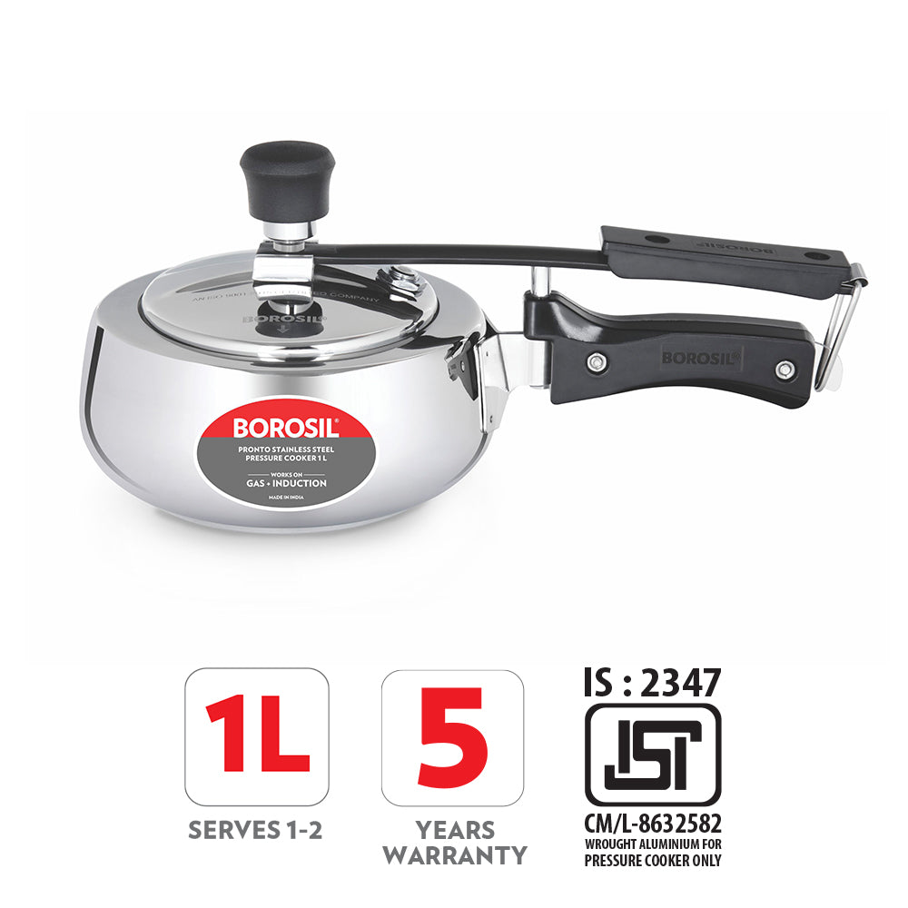 Borosil Pronto Stainless Steel Pressure Cooker