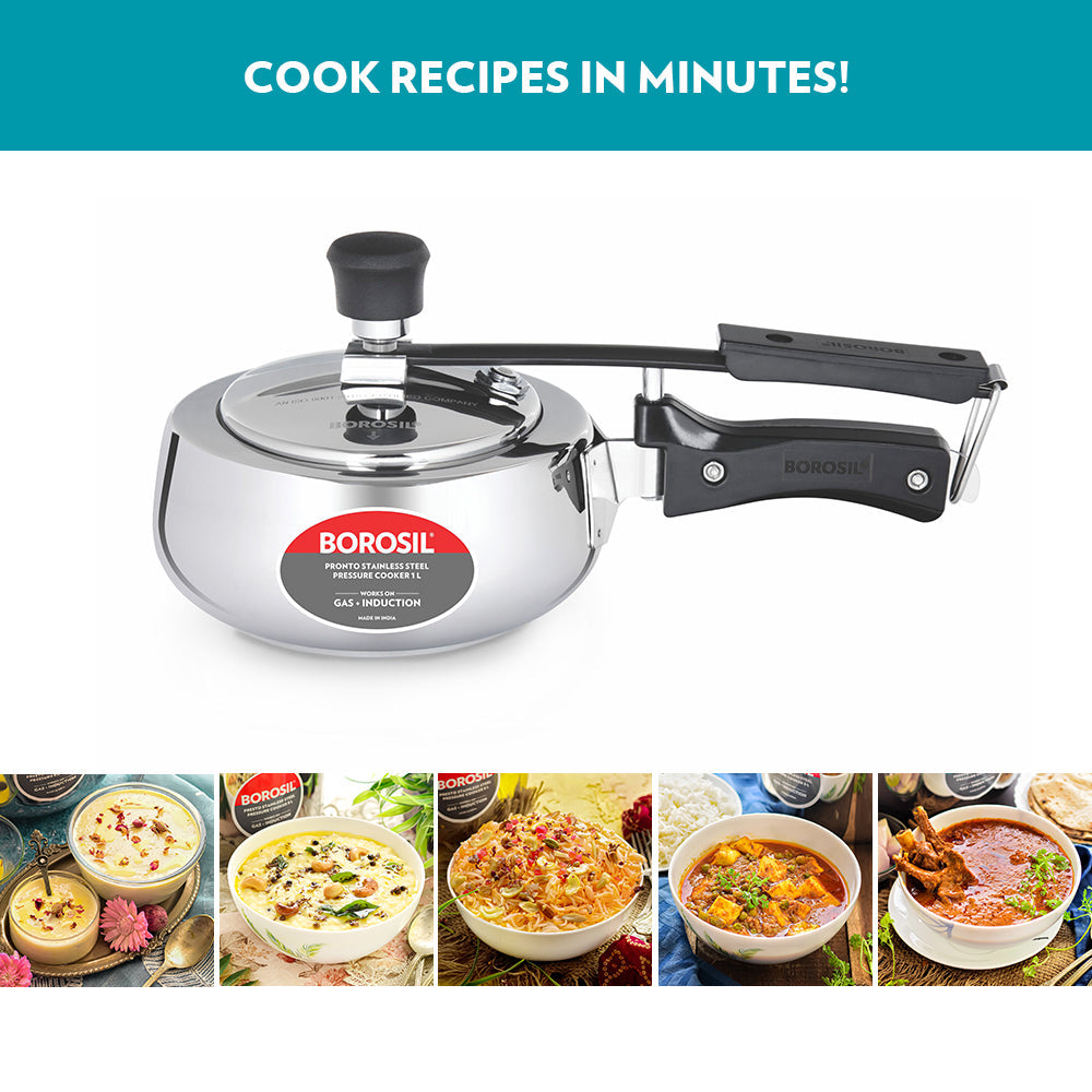 Borosil Pronto Stainless Steel Pressure Cooker