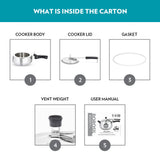 Borosil Pronto Stainless Steel Pressure Cooker