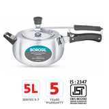 Borosil Pronto Aluminium Pressure Cooker 5 L