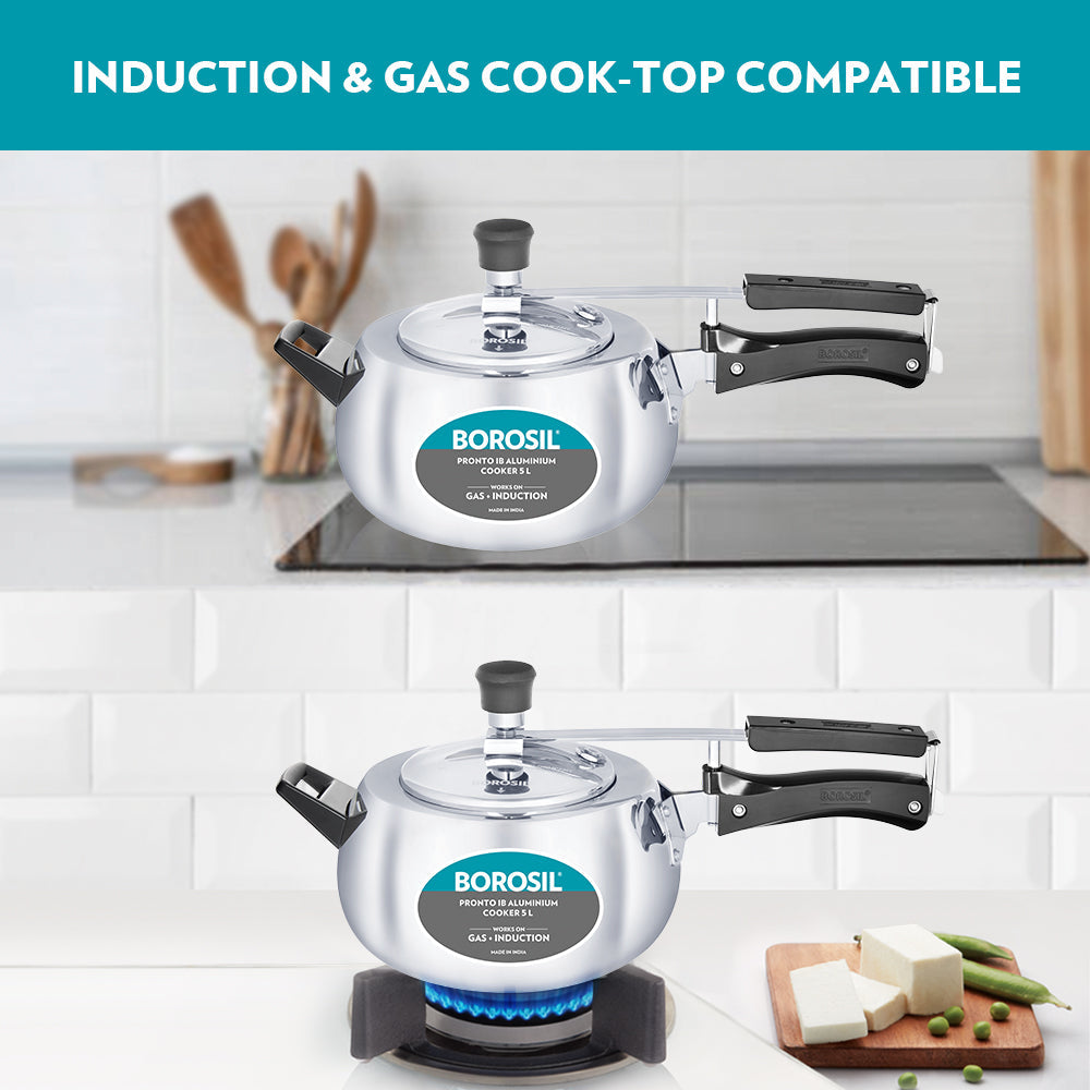 Borosil Pronto Aluminium Pressure Cooker 5 L