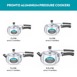 Borosil Pronto Aluminium Pressure Cooker 5 L