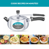 Borosil Pronto Aluminium Pressure Cooker 5 L