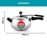 Borosil Pronto Stainless Steel Pressure Cooker