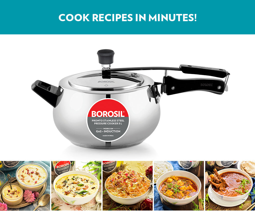 Borosil Pronto Stainless Steel Pressure Cooker