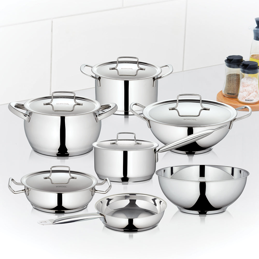 Borosil Cookfresh Stainless Steel Saucepan with Lid