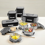 Borosil Feast Stainless Steel Square Tiffin Box