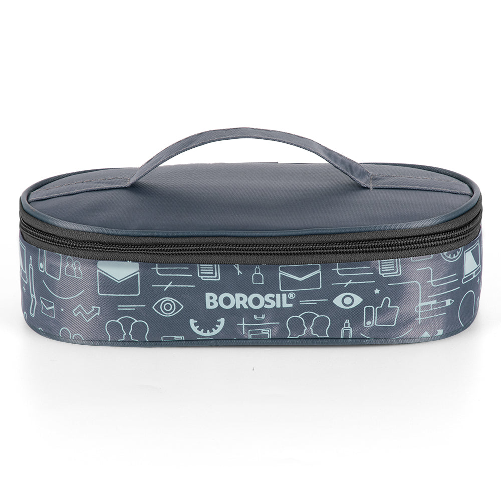 Borosil CarryFresh Lunch Bag For Lunch Box Set of 2, (180ml + 180ml), Flat (Only Bag)