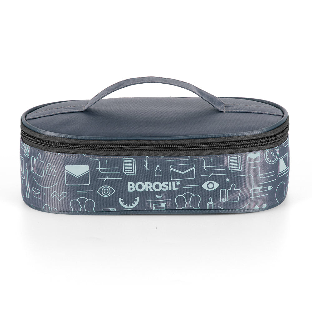 Borosil CarryFresh Lunch Bag For Lunch Box Set of 2, (280ml + 280ml), Flat (Only Bag)