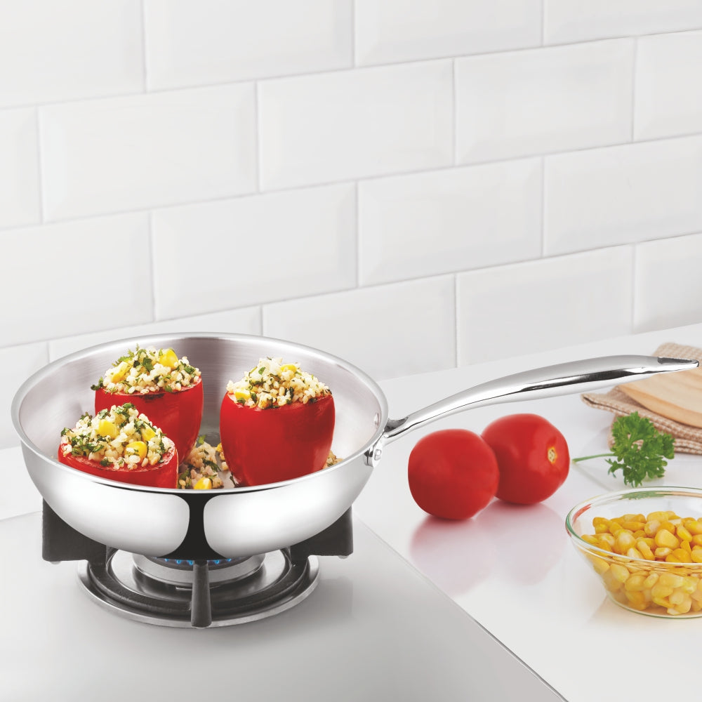 Borosil Cookfresh Triply Frying Pan with Stainless Steel Handle