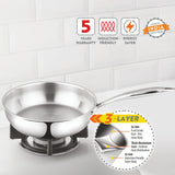 Borosil Cookfresh Triply Frying Pan with Stainless Steel Handle
