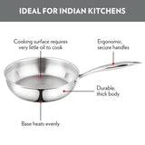 Borosil Cookfresh Triply Frying Pan with Stainless Steel Handle
